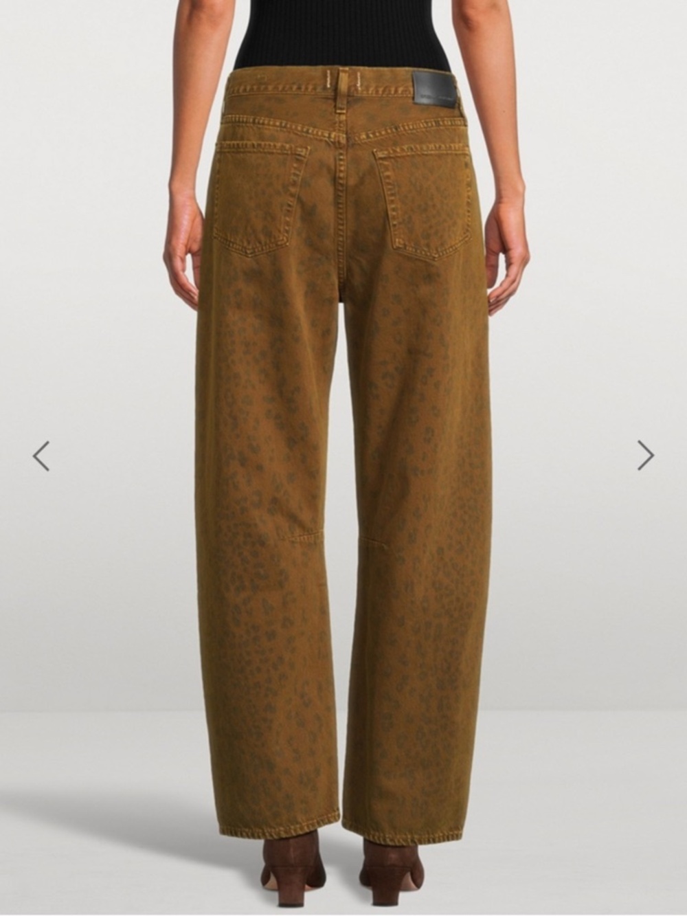 Citizens of Humanity Leopard Print Miro Long low-slung Relaxed Jeans women’s 31 - Picture 3 of 16